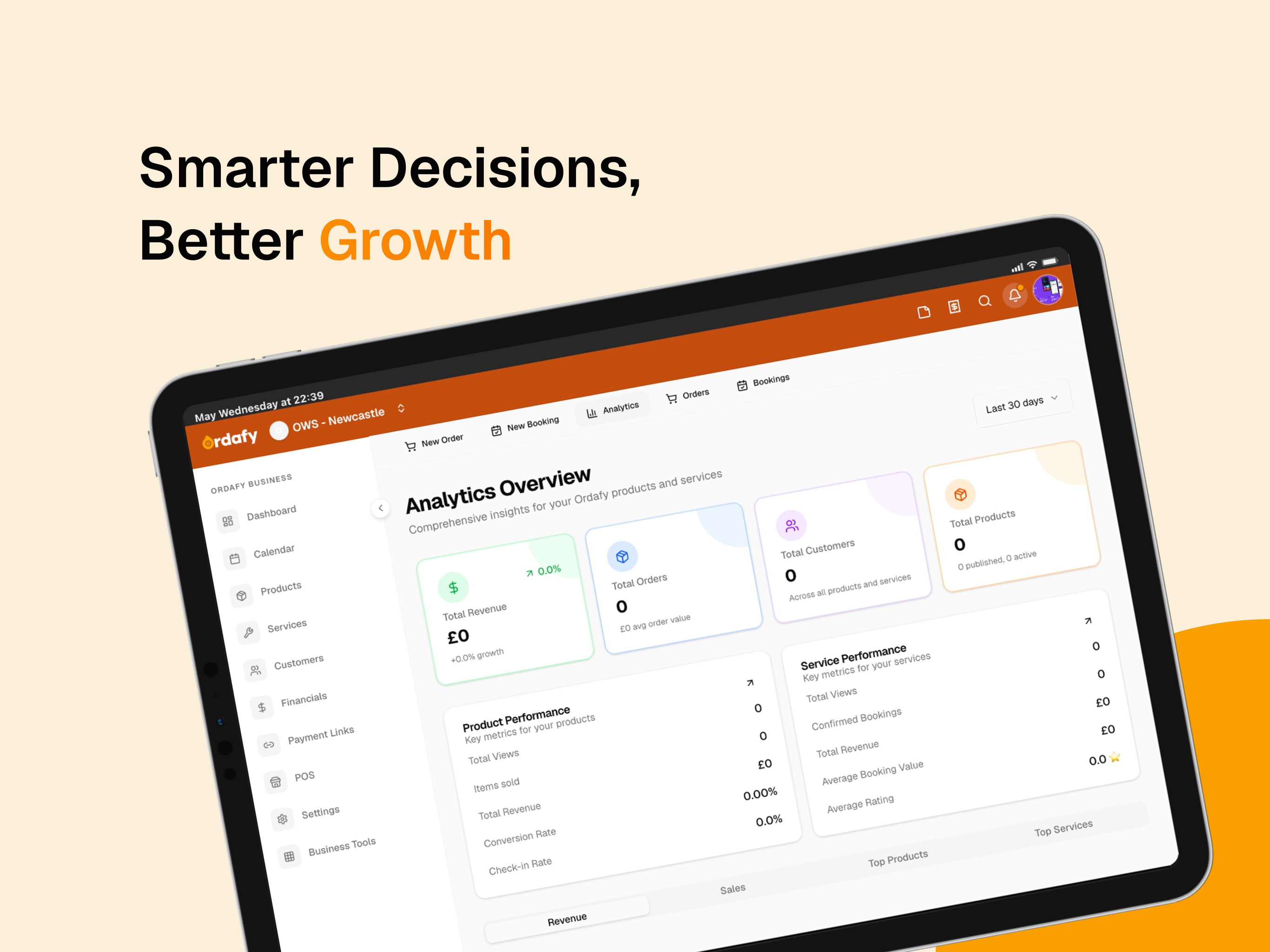 Ordafy analytics overview