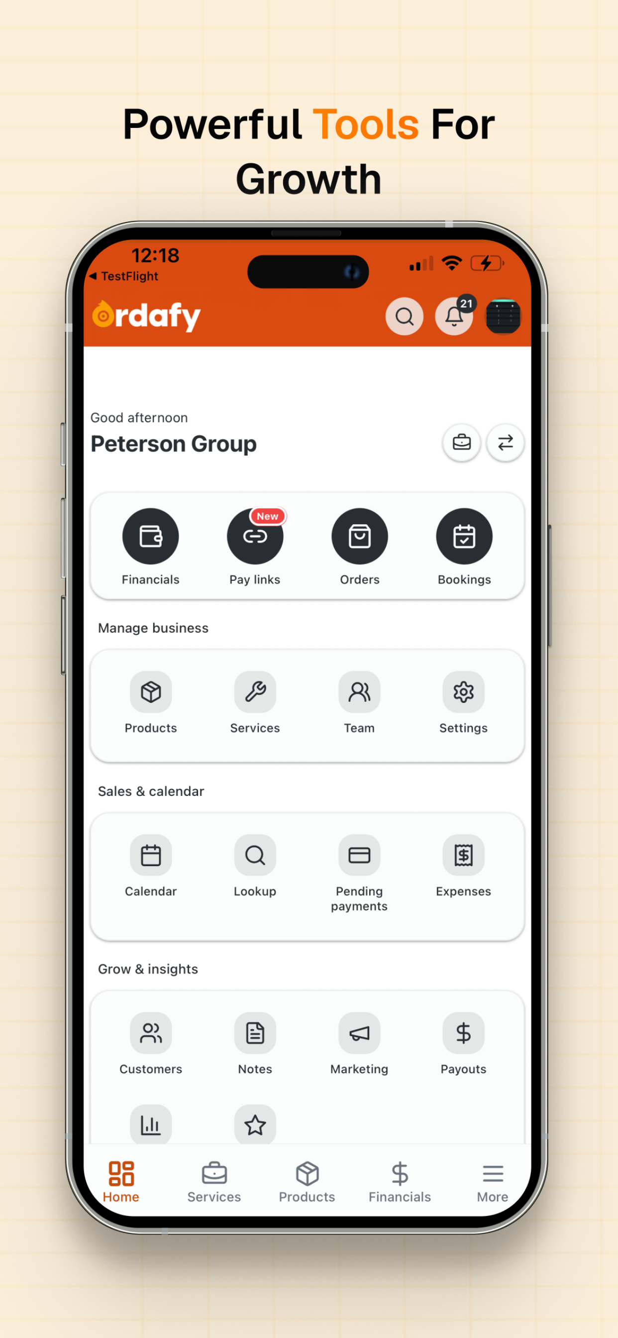 Ordafy mobile app — screen 2 of 5